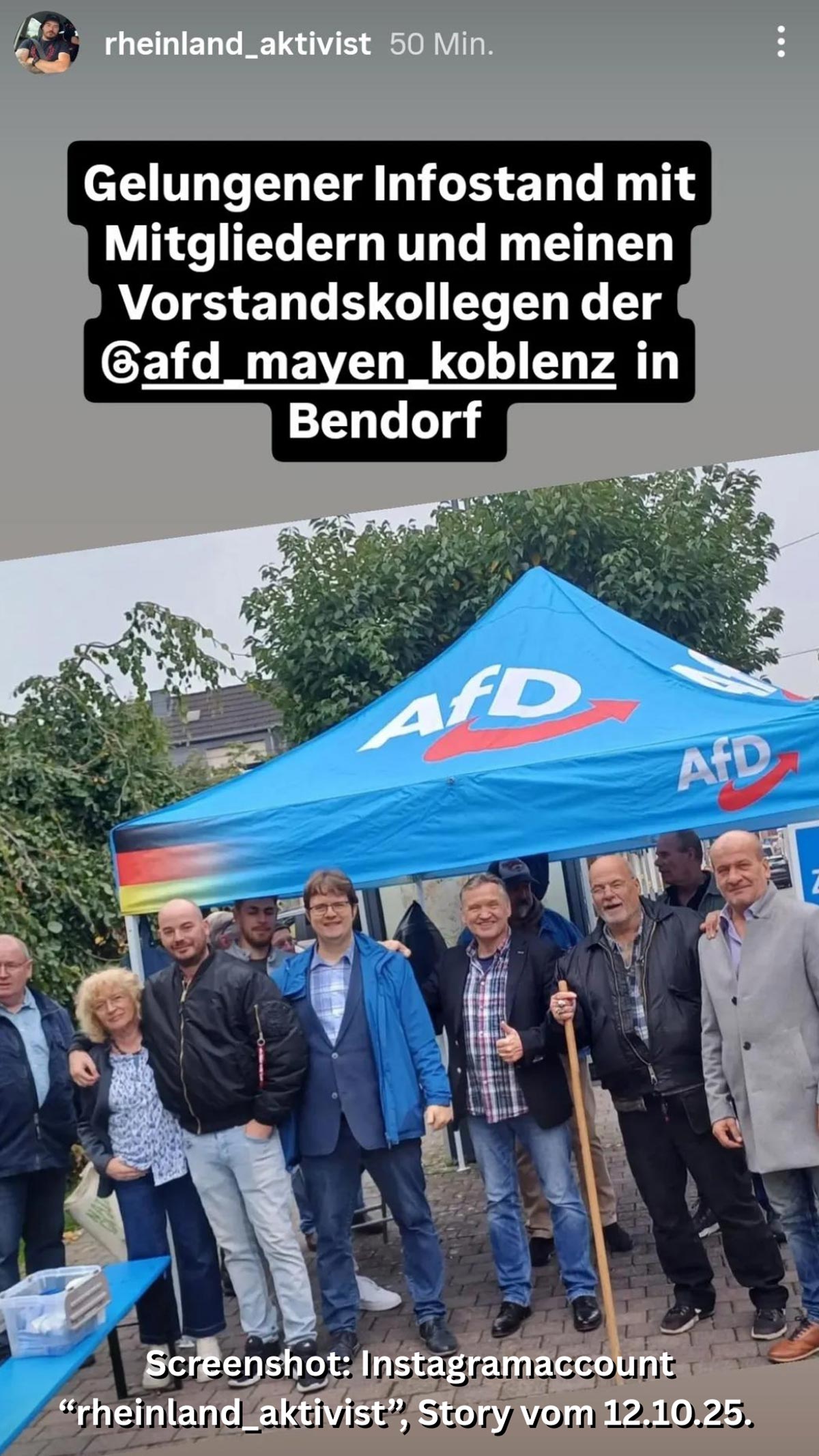 Klöckner gemeinsam mit dem KV AfD Mayen Koblenz.
