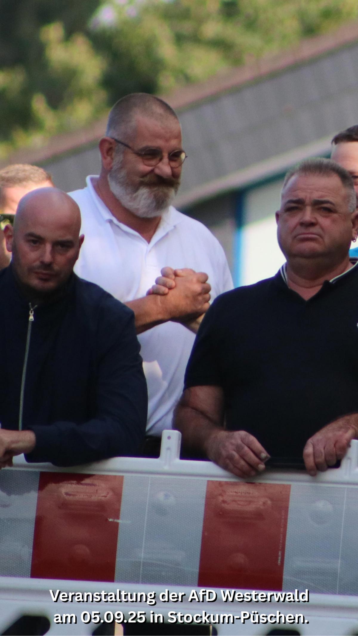 Klöckner, Horst Wollenweber und Bernhard Cürten (Landtagskandidat RLP) in Stockum-Püschen.