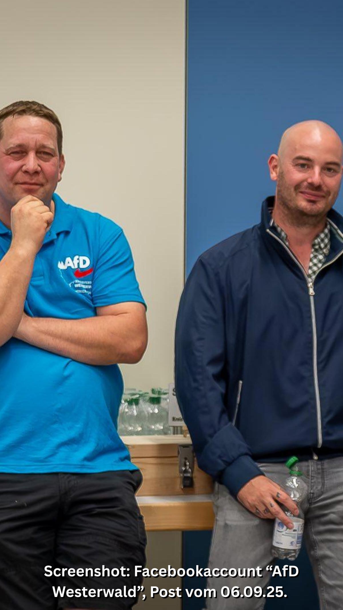 Das gleiche Bild geposted von der AfD Westerwald.