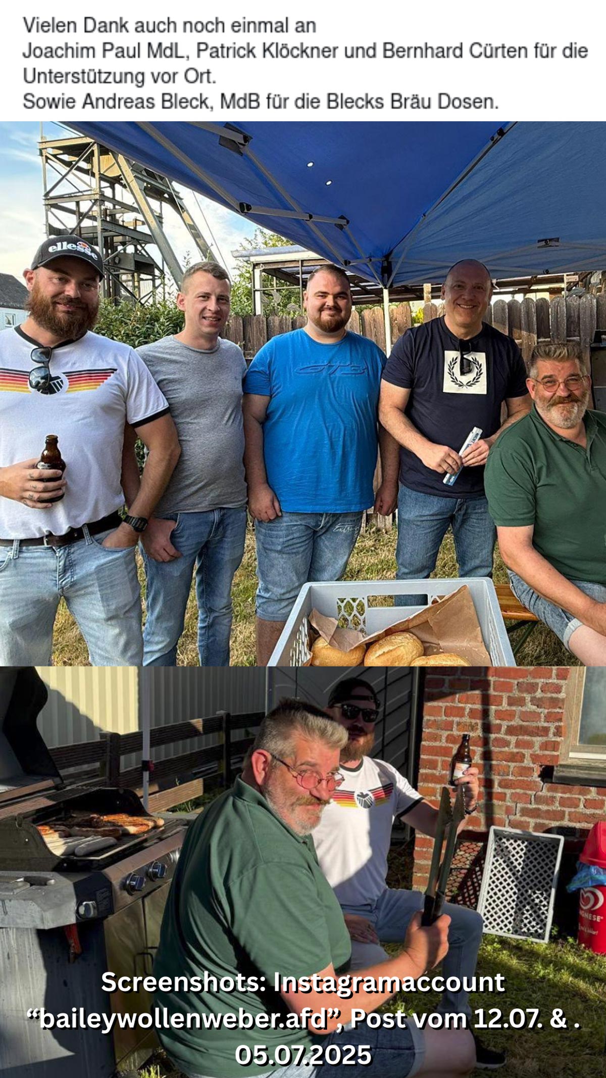 Bailey Wollenweber dankt u.a. Klöckner für dessen Unterstützung in Höhn.